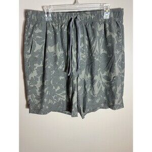 Prana Mens Mojo Hybrid Unlined Hiking Hiking Short Palm Print XL